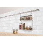 Mensola Portaspezie 2 Piani per Barra da Cucina Sottopensile 6