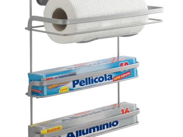 Porta Rotoli 3 Piani Eureka Metaltex da Cucina 3