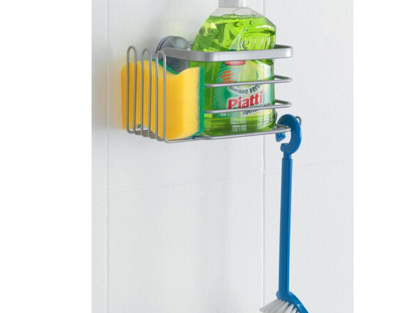 Cestello Porta Sapone e Spugne da Cucina Eureka Metaltex 3