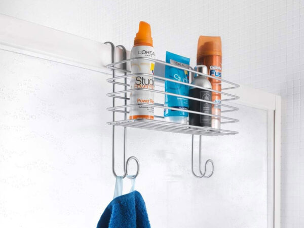 Cestello con Ganci Bagno da Appendere al Box Doccia Radiatore