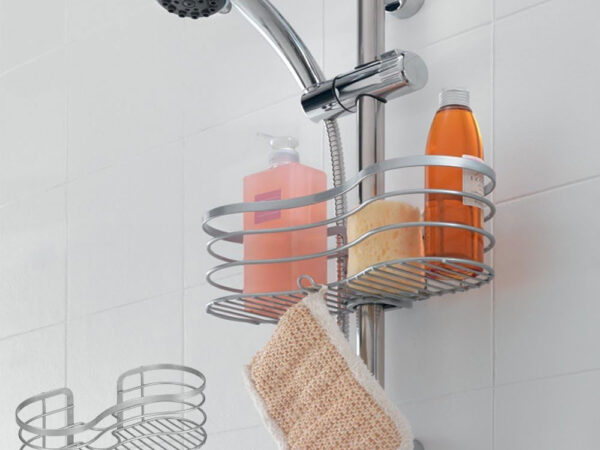 Cestello per Tubo Doccia Mensola per Shampoo Viva Metaltex 3