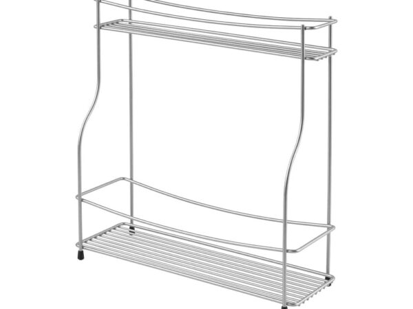 Porta Spezie Bottiglie Olio Aceto da Cucina 2 Ripiani Metaltex