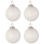 Palline di Natale in Vetro Bianche e Strass Elegantia 6