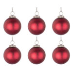 Palline di Natale in Vetro Rosse Pungitopo Swarovski Leafage 7