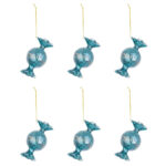 Pallina di Natale a Forma di Caramella in Vetro Toffee 7