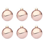 Palline di Natale Rosa Lucido in Vetro Addobbi Albero 7