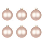 Palline di Natale Rosa Opaco in Vetro Addobbi Albero 6