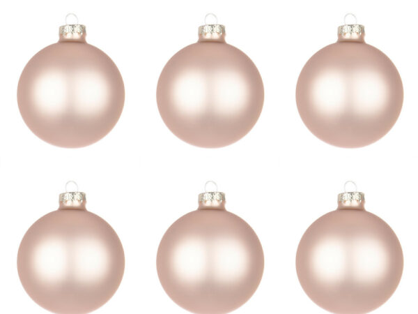 Palline di Natale Rosa Opaco in Vetro Addobbi Albero