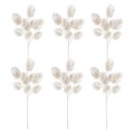 Rametto Natalizio per Decorazioni Fiori di Natale 6 Pz 8