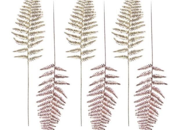 Rametto Natalizio per Decorazioni Felce Fiori Foglie di Natale