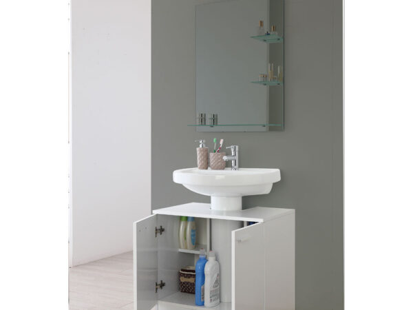 Mobile Sotto Lavabo Copricolonna da Bagno Bianco Feridras
