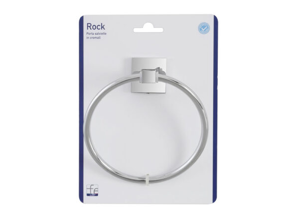 Porta Asciugamani da Bagno ad Anello a Parete Cromo Rock 3