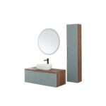 Mobile Pensile Bagno Verde Salvia e Noce Moderno Amalfi 6