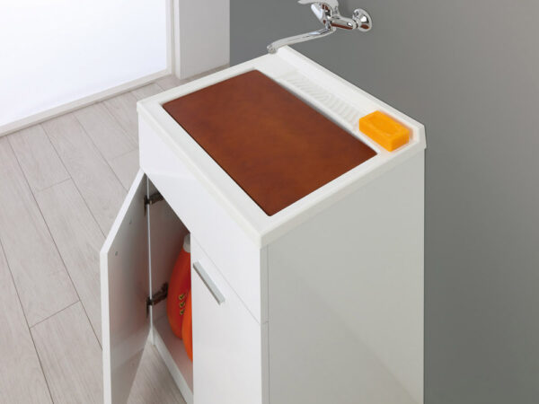 Mobile Lavatoio 2 Ante con Vasca in Resina Stella Feridras 3