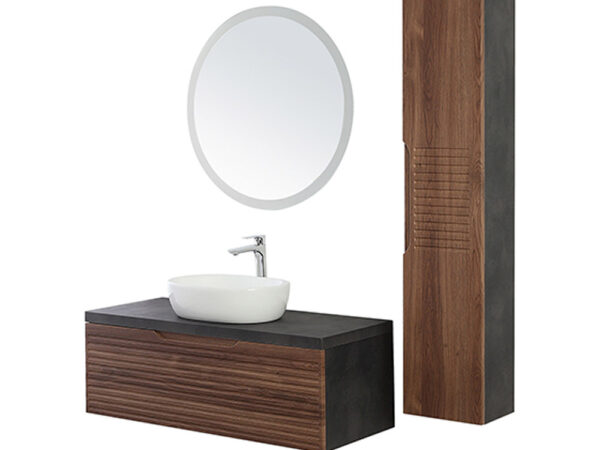 Pensile Bagno 1 Anta Rovello Mobile Noce Canaletto Feridras 3