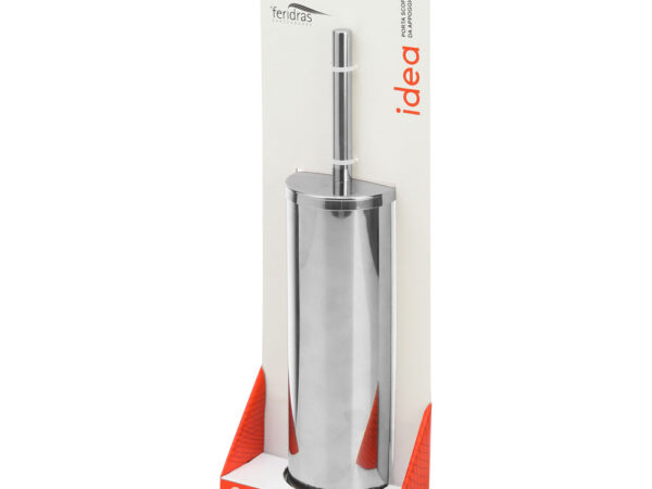 Portascopino da Bagno WC da Appoggio in Acciaio Semplice Idea 3