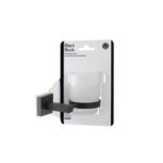 Porta Spazzolino da Bagno Nero a Parete in Vetro Black Rock 6