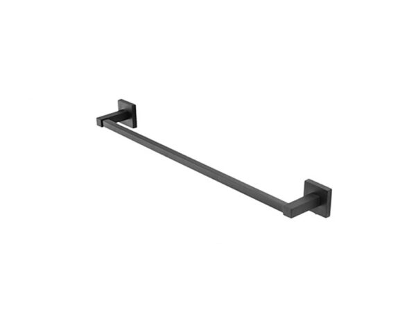 Porta Asciugamani da Bagno Nero a Parete Barra 50 cm Black Rock