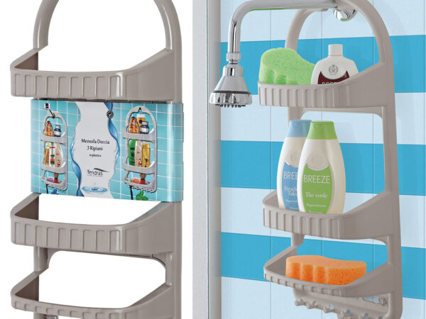 Mensola per Doccia 3 Ripiani in Plastica Linea Ankora 3