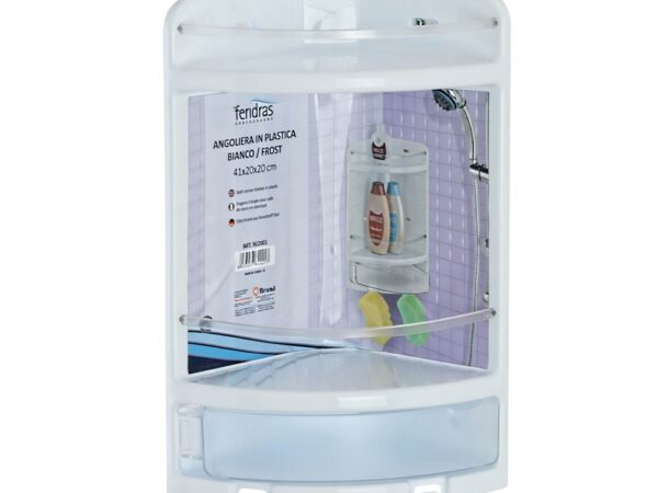 Mensola Angolare per Doccia 2 Ripiani in Plastica Ankora