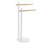 Piantana Portasciugamani Bamboo e Acciaio 2 Bracci Feridras 8