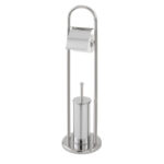 Piantana Portascopino Portarotolo in Bamboo e Acciaio Feridras 10