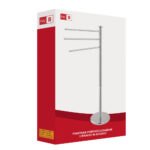 Piantana Portasciugamani da Bagno 3 Bracci Acciaio Cromo 6