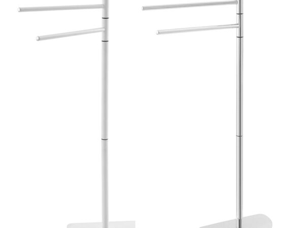 Piantana Portasciugamani da Bagno 2 Bracci Acciaio Cromo