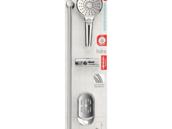 Saliscendi Doccia Regolabile Universale e Doccetta 3 Funzioni 3