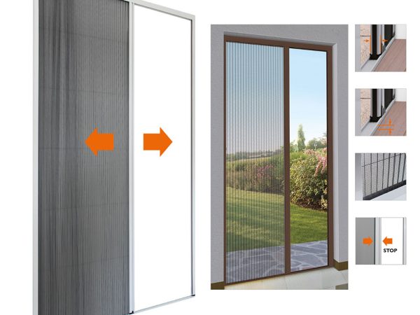 Zanzariera Plissettata Apertura Laterale Riducibile per Porta