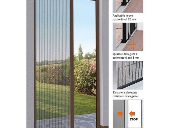 Zanzariera Plissettata Apertura Laterale Riducibile per Porta 3