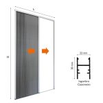 Zanzariera Plissettata Apertura Laterale Riducibile per Porta 8
