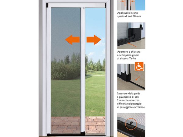 Zanzariera a Rullo con Calamita per Porte Apertura Laterale 3