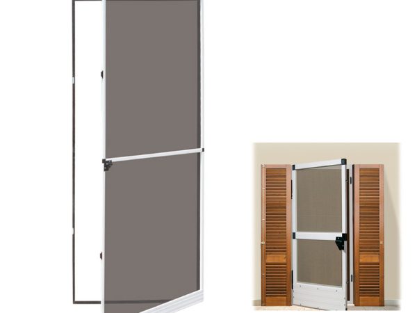 Zanzariera Priscilla per Porta a Battente Riducibile in Alluminio