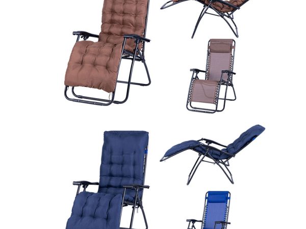 Sedia Sdraio da Esterno Giardino Elegante con Imbottitura