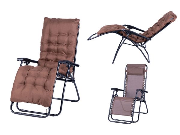 Sedia Sdraio da Esterno Giardino Elegante con Imbottitura 3