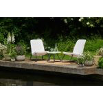 Set Mobili da Giardino Tavolino 2 Poltrone Bianco Rio Balcony 12
