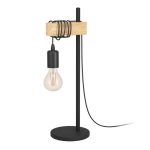 Lampada da Tavolo Townshend in Legno Vintage Eglo 15