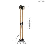 Piantana in Legno con Interruttore a Pedale Hornwood Eglo 14