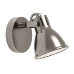 Plafonone in Legno con 2 Faretti in Tessuto Nero Batallas Eglo 14