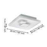 Plafoniera a LED Quadrata in Metallo Applique Cadegal Eglo 15