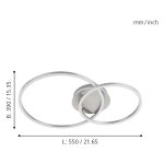 Lampadario con 2 Cerchi Led e Dimmer RGB Palmaves 3 Eglo 10