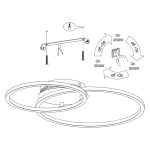 Lampadario con 2 Cerchi Led e Dimmer RGB Palmaves 3 Eglo 9