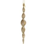 Spirale per Albero di Natale in Vetro con Glitter 16 cm 7