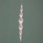 Spirale per Albero di Natale in Vetro con Glitter 16 cm 8