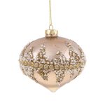 Palline di Natale a Cipolla Diamond Oro 10 cm 4 Pz 6