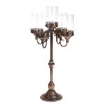 Porta Candele con Parafiamma Anticato 38 cm 5