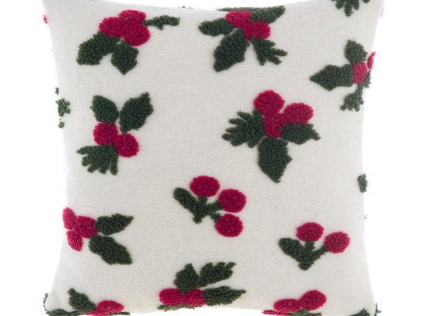 Cuscino Natalizio Jaquard Bianco Shabby Chic Blanc Mariclò