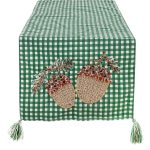 Runner in Lino con Frange Laterali Centrotavola Shabby Blanc Mariclò 5