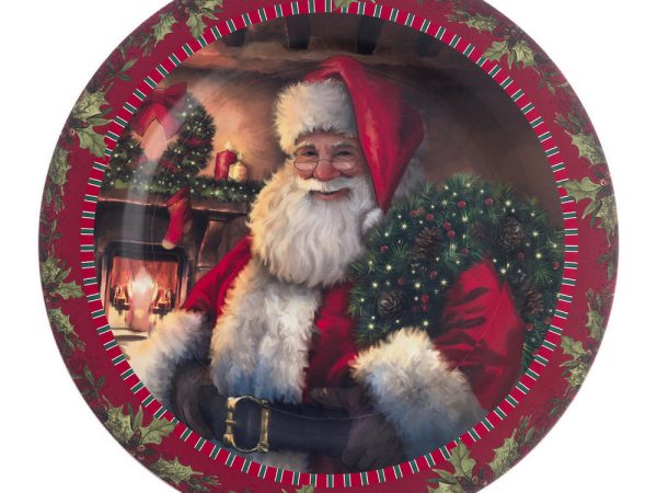 Sottopiatti Natalizi Shabby con Babbo Natale Blanc Mariclò 6 Pz